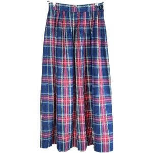 Vintage 90s Two Roads Plaid Maxi Skirt - Dark Academia - Made in Canada